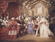 James Stephanoff The Banquet Scene,king Henry- The fairest hand i ever touched play of henry VIII.Act i scene 4.Painted by command of His Majesty (mk47) oil painting picture wholesale